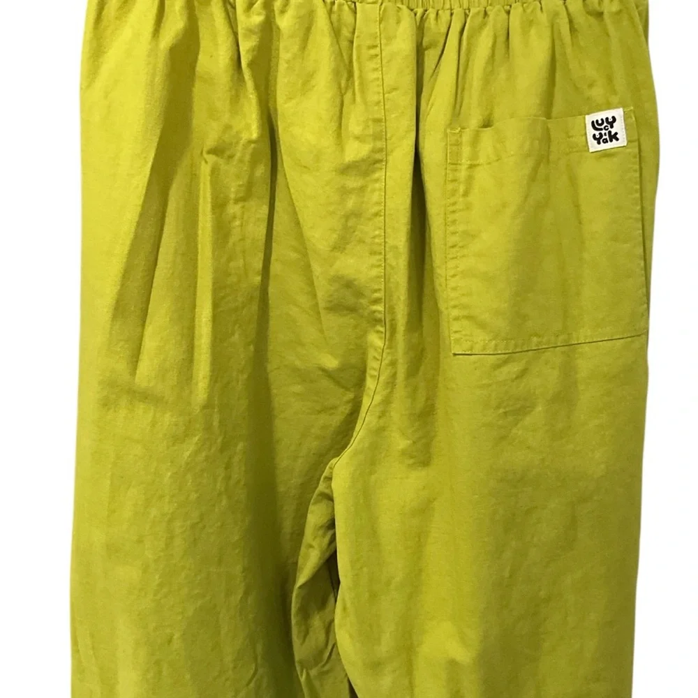 Lucy & Yak Lime Green Wide Leg Alfie Shirt and Freddie Trousers Set XL - Picture 3 of 10